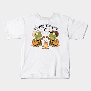 Hoppy Camper Funny Frog Kids T-Shirt